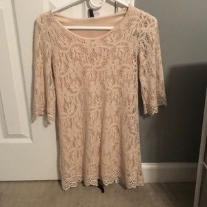 Cream lace dress